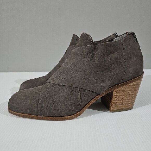 NEW Eileen Fisher Ember Low Ankle Bootie Women 10 Taupe Brown Leather Block Heel - Picture 13 of 13
